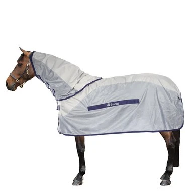 Bucas Buzz-Off Rain & Neck Zilver/Blauw 145/198 - Afbeelding 2