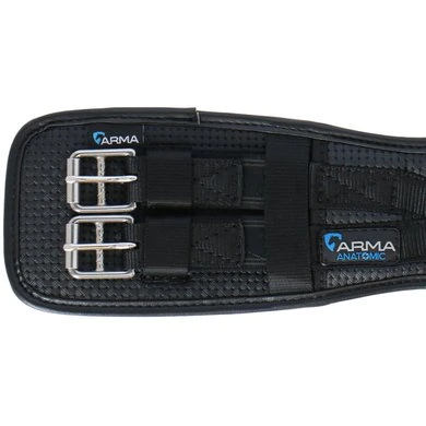 Shires Singel Anti Schuur Elastiek Dressuur Zwart - Afbeelding 3