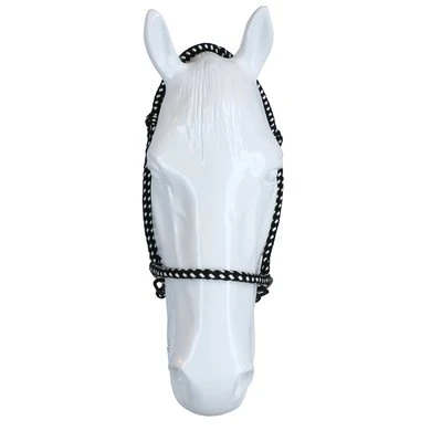 F.R.A. Bitloos Hoofdstel Igor Vaste Teugel Katoen Zwart/Wit - Afbeelding 3