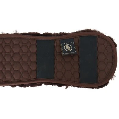BR Singelhoes Dressuur Sheepskin Voorgevormd Bruin - Afbeelding 4