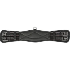 Horka Dressuursingel Zacht Gevoerd Leer Zwart/zilver