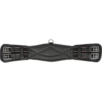 Horka Dressuursingel Zacht Gevoerd Leer Zwart/zilver