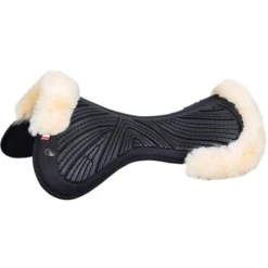 BR Zadelonderlegger Memory Foam & Gel Sheepskin Zw/Naturel L