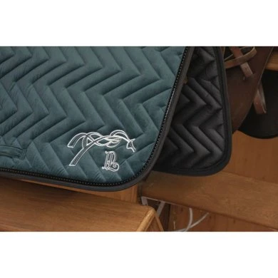 PÉNÉLOPE Pénélope Zadeldekje Velours Springen Eend Blauw/Zwart Full - Afbeelding 2