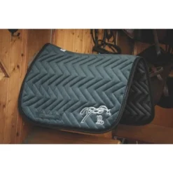 PÉNÉLOPE Pénélope Zadeldekje Velours Springen Eend Blauw/Zwart Full