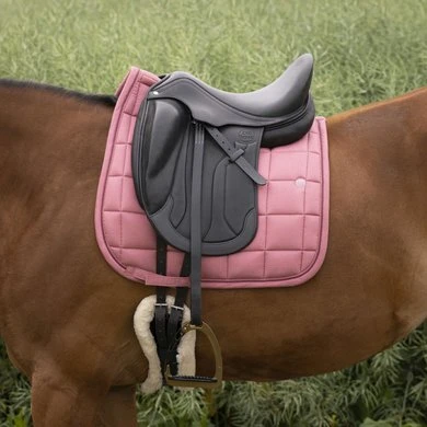 EQUITHÈME Zadeldekje Suède Dressuur Oudroze Full - Afbeelding 2