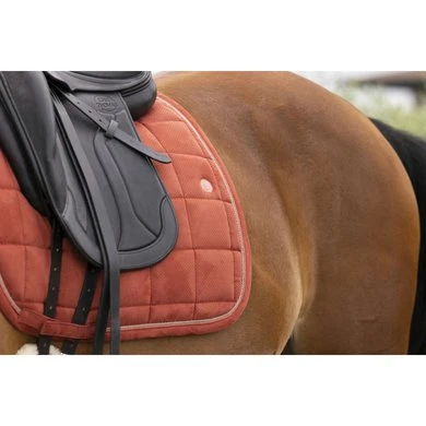 EQUITHÈME Zadeldekje Suède Dressuur Roest Full - Afbeelding 4