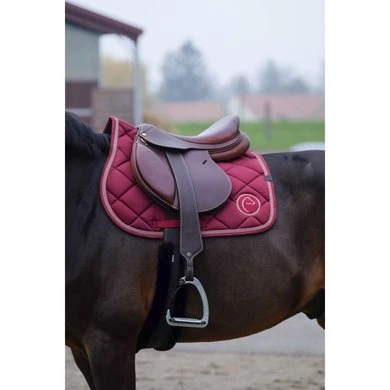 Equithème Zadeldekje Badge Springen Burgundy Full - Afbeelding 2