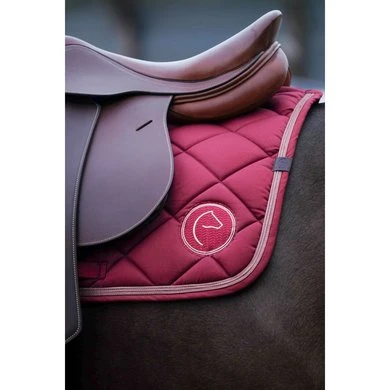 Equithème Zadeldekje Badge Springen Burgundy Full - Afbeelding 3