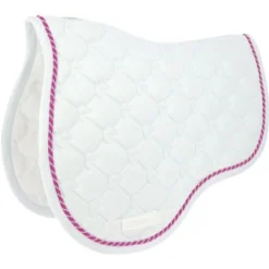 EQUITHÈME Zadeldekje Découpé Brodé Wit Full
