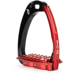 Tech Stirrups Stijgbeugels Venice Sloped Zwart/Rood M
