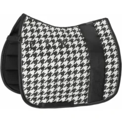 Eskadron Zadeldekje Big Square Glossy Dressuur Zwart/Creme/Dark Olive