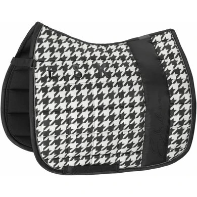 Eskadron Zadeldekje Big Square Glossy Dressuur Zwart/Creme/Dark Olive