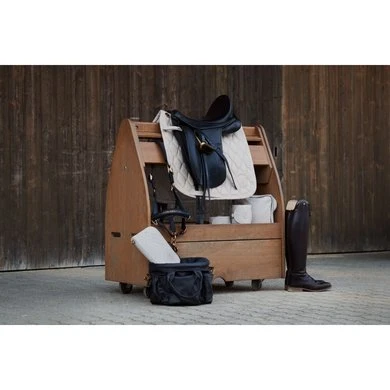 Eskadron Platinum Dressuurzadeldekje Metallic Faux Leather Tan Taupe - Afbeelding 4