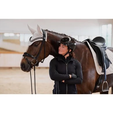 Eskadron Platinum Dressuurzadeldekje Metallic Faux Leather Tan Taupe - Afbeelding 6