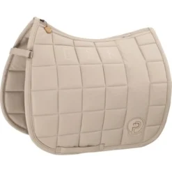 Eskadron Platinum Dressuurzadeldekje Big Square Faux Leather Tan Taupe