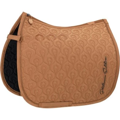 Eskadron Platinum Dressuurzadeldekje Highgloss Peacock Cognac