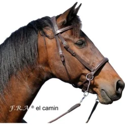 F.R.A. Bitloos Hoofdstel El Camin Softleder Teugels Bruin