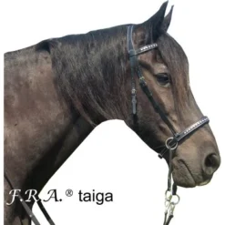 F.R.A. Bitloos Hoofdstel Taiga Antislip Teugel Zwart