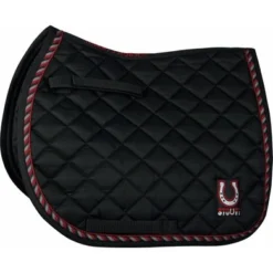 Harry's Horse Zadeldekje STOUT! Burgundy Zwart Cob