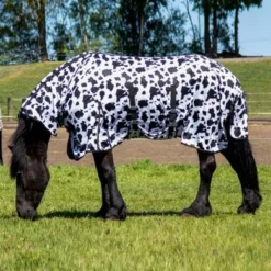 HKM Vliegendeken Cow Met Hals Zwart/Wit