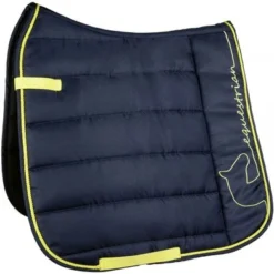 HKM Zadeldekje Equestrian Navy/Neon VZ Geel Pony