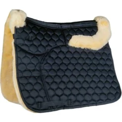 HKM Correctie Pad Lamsvel Dressuur Zwart/Naturel
