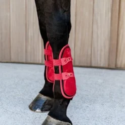 Kentucky Horsewear Kentucky Peesbeschermers Bamboo Elastic Velvet Rood
