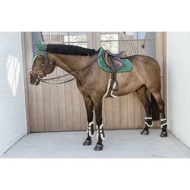 Kentucky Horsewear Kentucky Kogelbeschermer Young Horse Velvet Vegan Bont Donker Groen - Afbeelding 5