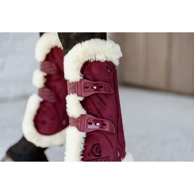 Kentucky Horsewear Kentucky Peesbeschermers Bamboo Elastic Velvet Vegan Bont Bordeaux - Afbeelding 5