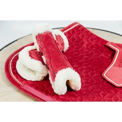 Kentucky Horsewear Kentucky Peesbeschermers Bamboo Elastic Velvet Vegan Bont Rood - Afbeelding 7