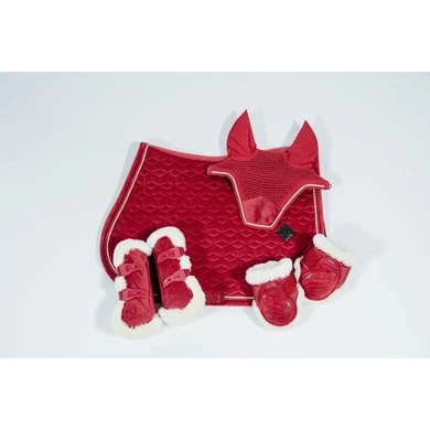 Kentucky Horsewear Kentucky Peesbeschermers Bamboo Elastic Velvet Vegan Bont Rood - Afbeelding 10