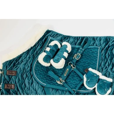 Kentucky Horsewear Kentucky Kogelbeschermer Young Horse Velvet Vegan Bont Emerald - Afbeelding 7