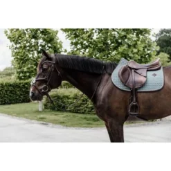 Kentucky Horsewear Kentucky Spring Zadeldekje Classic Leer Dusty Green