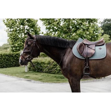 Kentucky Horsewear Kentucky Spring Zadeldekje Classic Leer Dusty Green