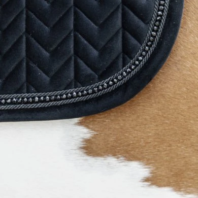 Kentucky Horsewear Kentucky Zadeldekje Velvet Pearls Dressuur Zwart Full - Afbeelding 3