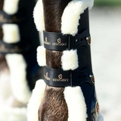 Kentucky Horsewear Kentucky Peesbeschermers Sheepskin Elastic Black Full - Afbeelding 2