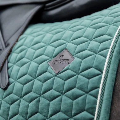 Kentucky Horsewear Kentucky Zadeldekje Velvet Dressuur Donkergroen Full - Afbeelding 2