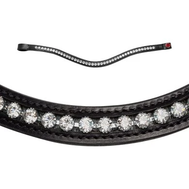 Kieffer Stang- En Trenshoofdstel Paris White Crystals Zwart/Wit - Afbeelding 2