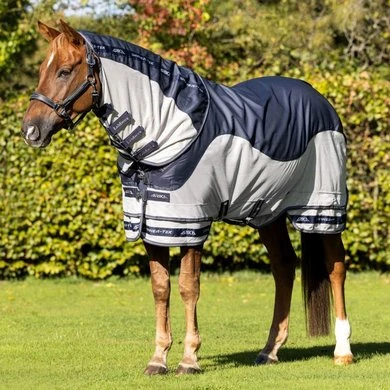 LeMieux Vliegendeken Arika Shower-Tek Navy/Grijs Dots