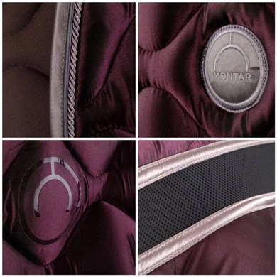 Montar Zadeldek Deluxe Springen Burgundy - Afbeelding 2