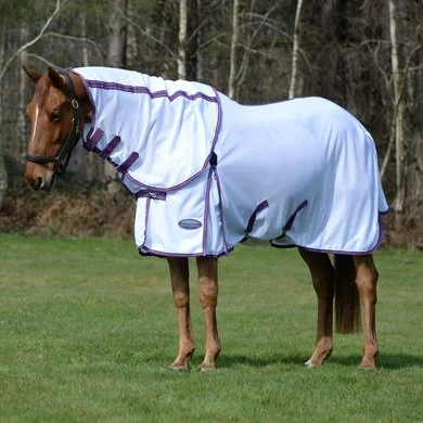 Weatherbeeta Comfitec Airflow II Combo Neck Wit/Lichtblauw/Paars