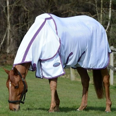 Weatherbeeta Comfitec Airflow II Combo Neck Wit/Lichtblauw/Paars - Afbeelding 12